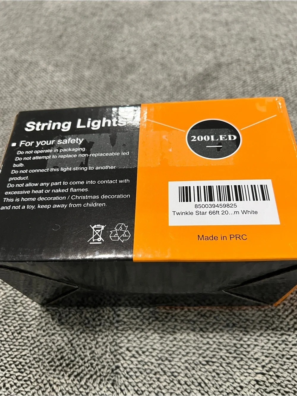 Twinkle Star 200 LED Warm White String Light Outdoor/Indoor Use